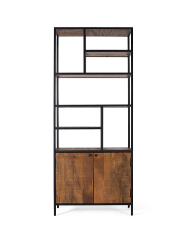 Librería 7 estantes 2 puertas estilo...