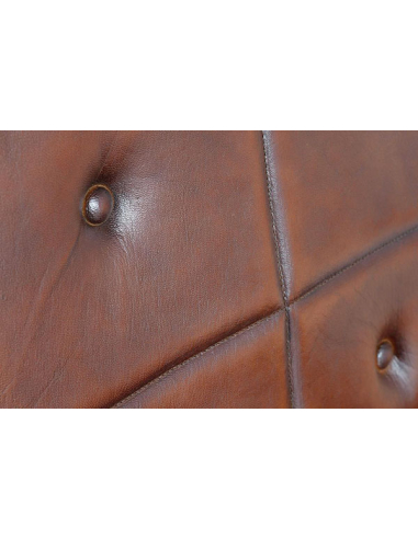 Sillón retro cuero marrón