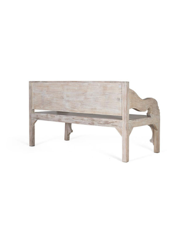 Banco estilo hindú en madera recuperada Banco estilo hindú en madera recuperada