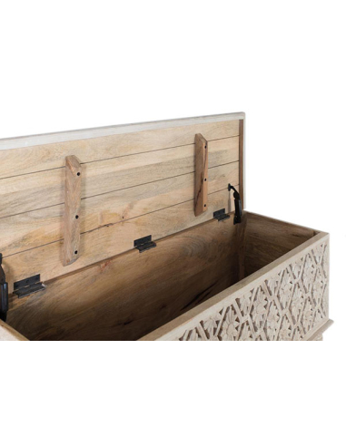 Baúl Guamira estilo hindú blanco gastado Baúl Guamira estilo hindú blanco gastado