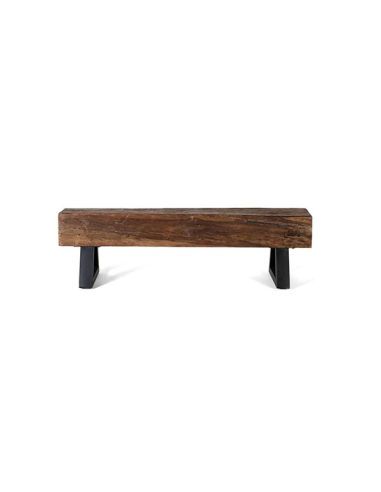 Banco rectangular macizo en madera... Banco rectangular macizo en madera...