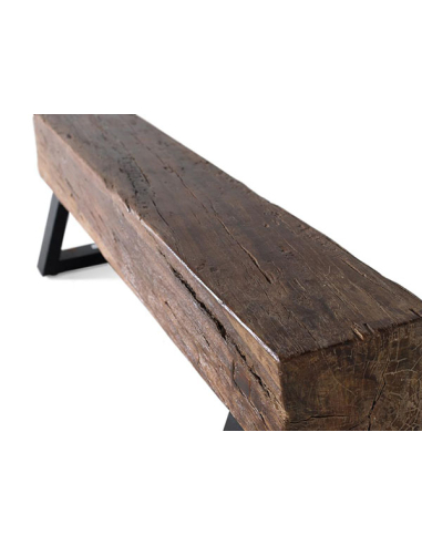 Banco rectangular macizo en madera... Banco rectangular macizo en madera...
