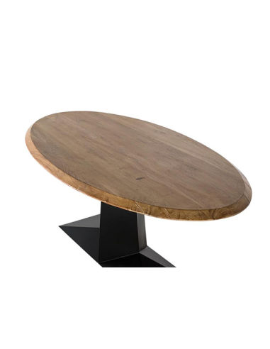 Mesa de comedor ovalada con base de...