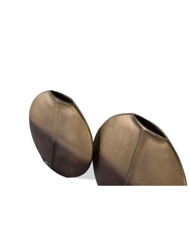 Set de 2 jarrones redondos planos
