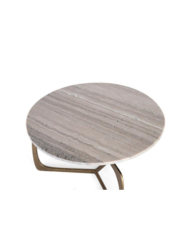 Mesa de centro Magro redonda con mármol