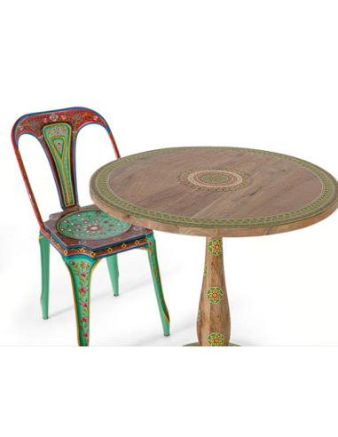 Mesa de comedor Voiga redonda pintada...