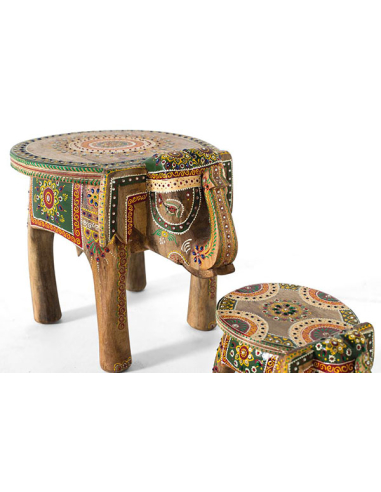 Set Voiga 2 elefantes pintados a mano