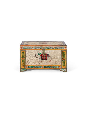 Baúl Liena pintado a mano elefante de...