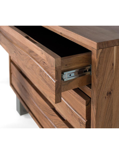 Cómoda Amur 3 cajones con ondas