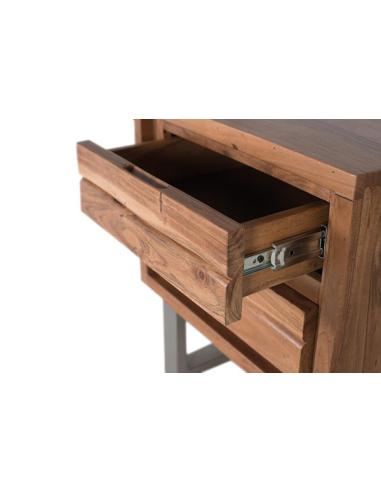 Mesita de noche Amur 2 cajones con ondas
