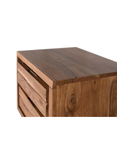 Mesita de noche Amur 2 cajones con ondas