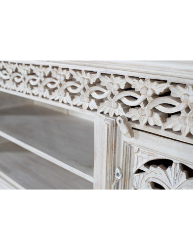 Mueble de TV 2 puertas caladas Mueble de TV 2 puertas caladas