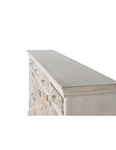 Aparador  4 puertas labrado blanco