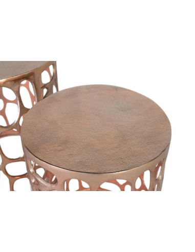 Set de 2 mesas centro calada óvalos Set de 2 mesas centro calada óvalos