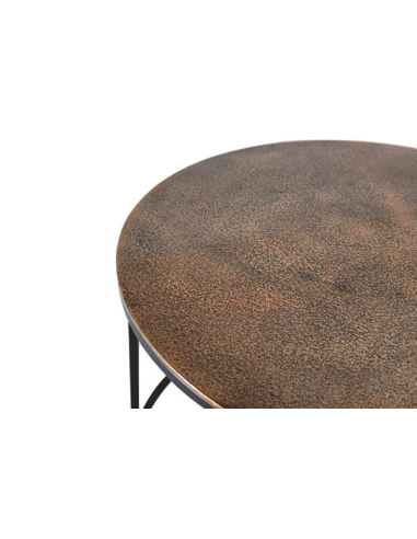 Set de 2 mesas de centro redondas cobre Set de 2 mesas de centro redondas cobre