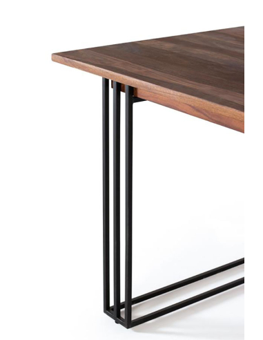 Mesa de comedor base de metal triple