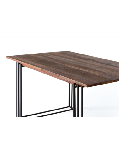 Mesa de comedor base de metal triple