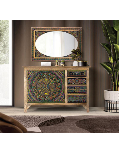 Aparador Indo detalles pintados a mano Aparador Indo detalles pintados a mano