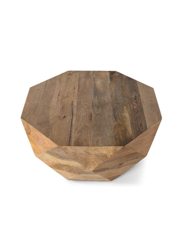 Mesa de centro geométrica de madera...