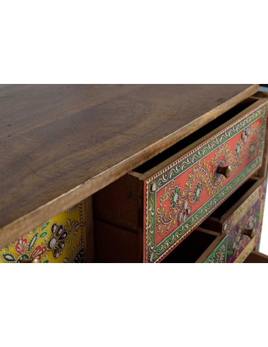 Cómoda Goa 7 cajones pintada a mano