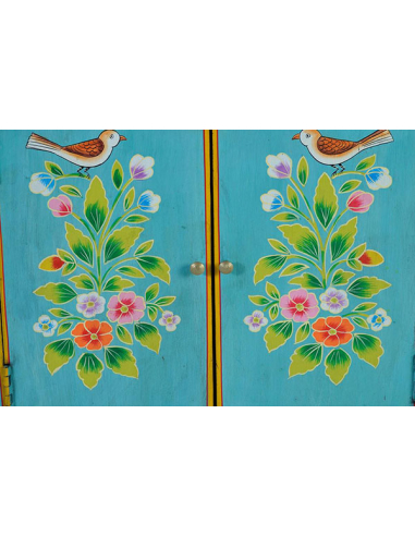Cómoda Goa con estante pintada a mano