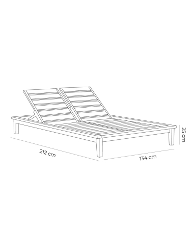 Tumbona doble Chill Out madera teca...