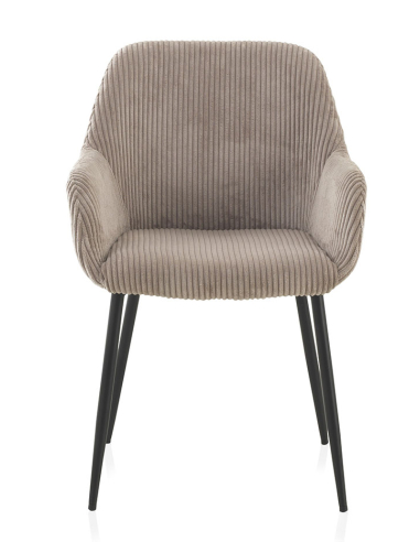 Set 4 Sillones Jord tela de pana lavanda