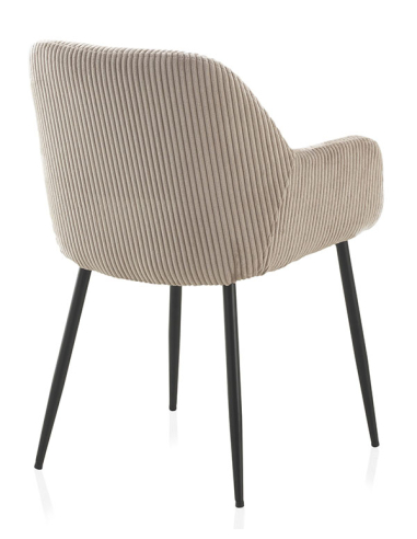 Set 4 Sillones Jord tela de pana lavanda