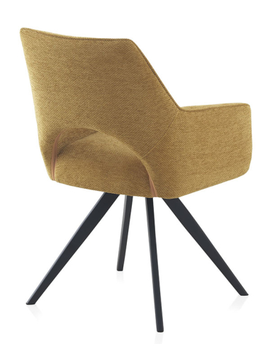 Sillón Hel giratorio mostaza con...