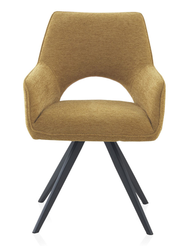 Set 4 Sillones Hel giratorios mostaza