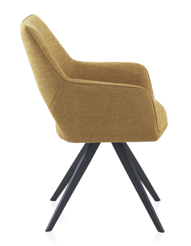 Set 4 Sillones Hel giratorios mostaza