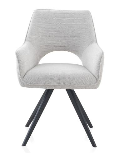 Sillón Hel giratorio beige patas...