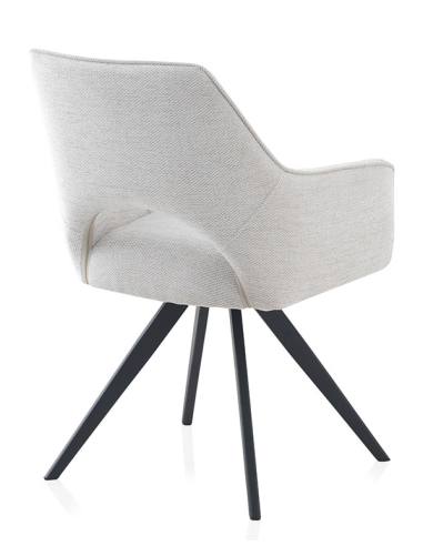 Sillón Hel giratorio beige patas...