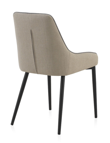 Silla Skadi tapizadas bicolor beige/gris