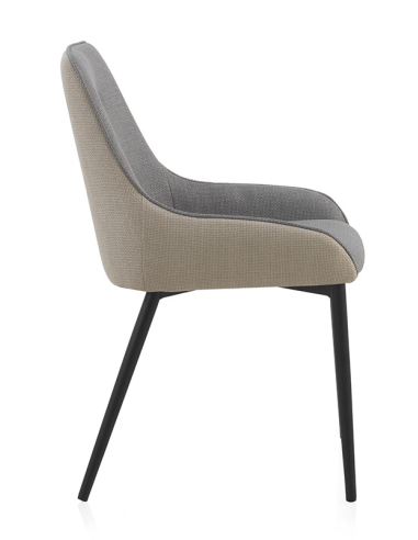 Set 4 Sillas Skadi tapizadas bicolor...