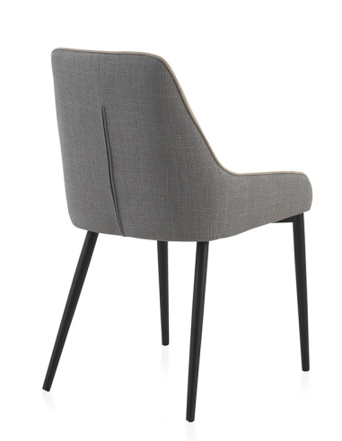 Silla Skadi tapizadas bicolor gris/beige