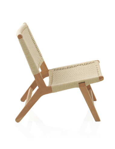 Sillón madera haya con asiento y...