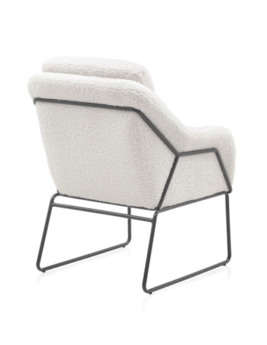 Sillón Ares tapizado color blanco...