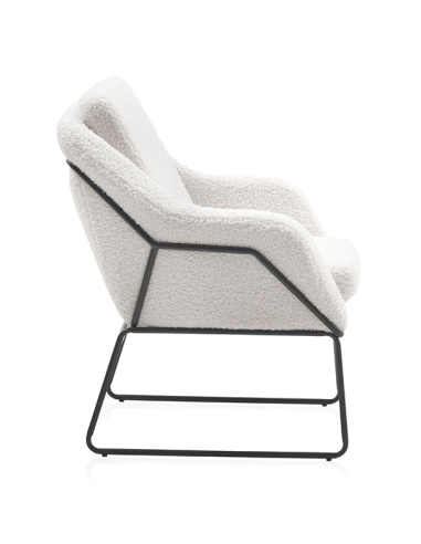 Sillón Ares tapizado color blanco...