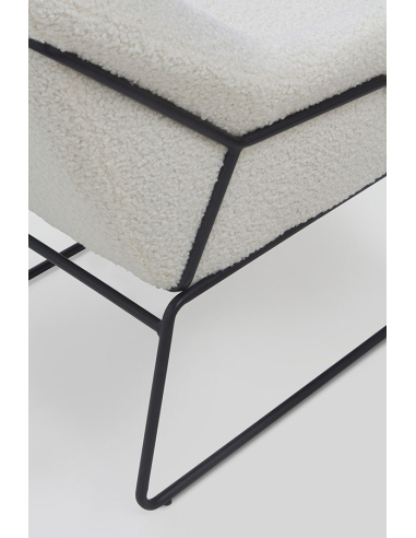 Sillón Ares tapizado color blanco...