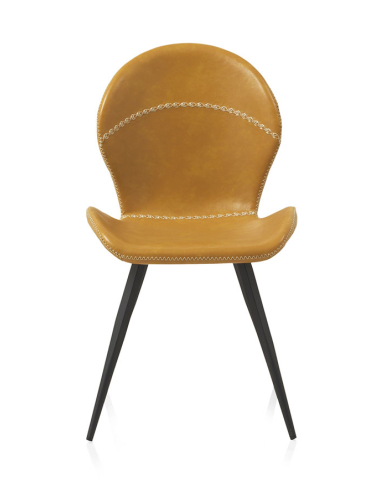Silla Fortuna color mostaza patas...