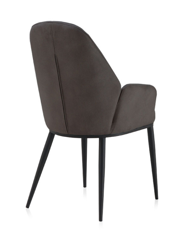 Sillón Quirón tapizado gris oscuro...