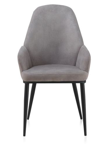 Sillón Quirón tapizado gris claro...