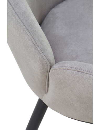 Sillón Quirón tapizado gris claro...