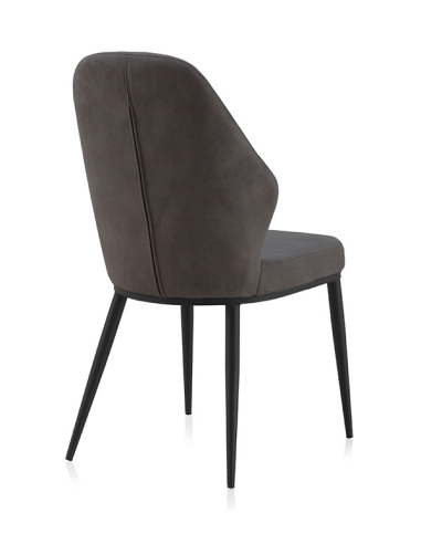 Set 4 Sillas Inti gris oscuro patas...