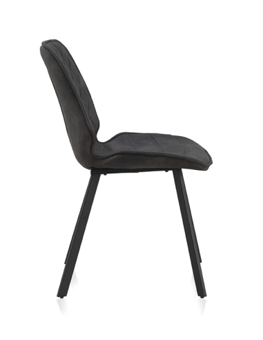Silla Balder tapizada gris oscuro...