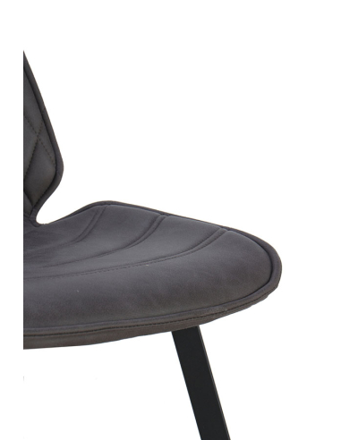 Silla Balder tapizada gris oscuro...