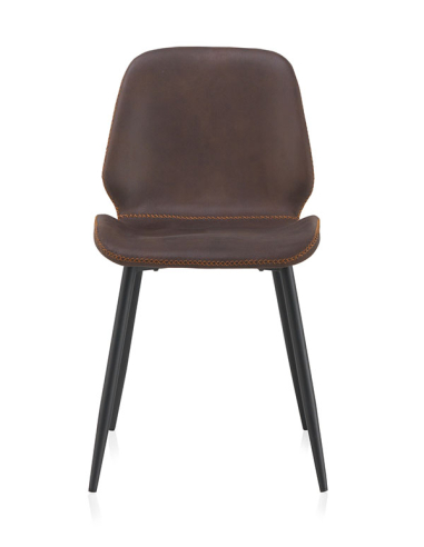 Set 4 Sillas Tláloc marrón patas...