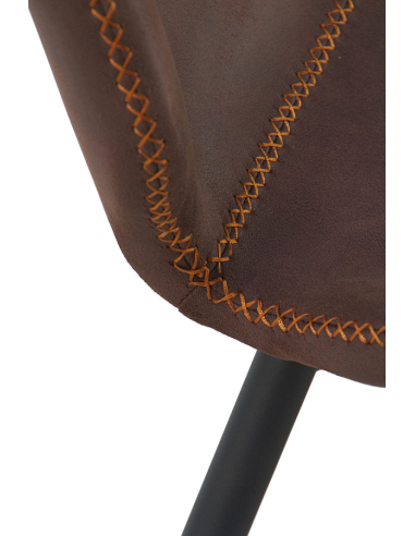 Set 4 Sillas Tláloc marrón patas...