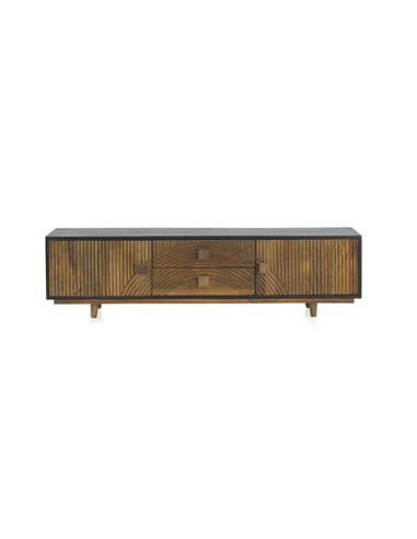 Mueble TV madera mango natural negro...